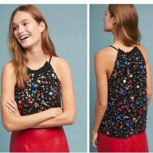 Moulinette Soeurs Anthropologie Paillette Sequin Party Tank Top | Size XS
